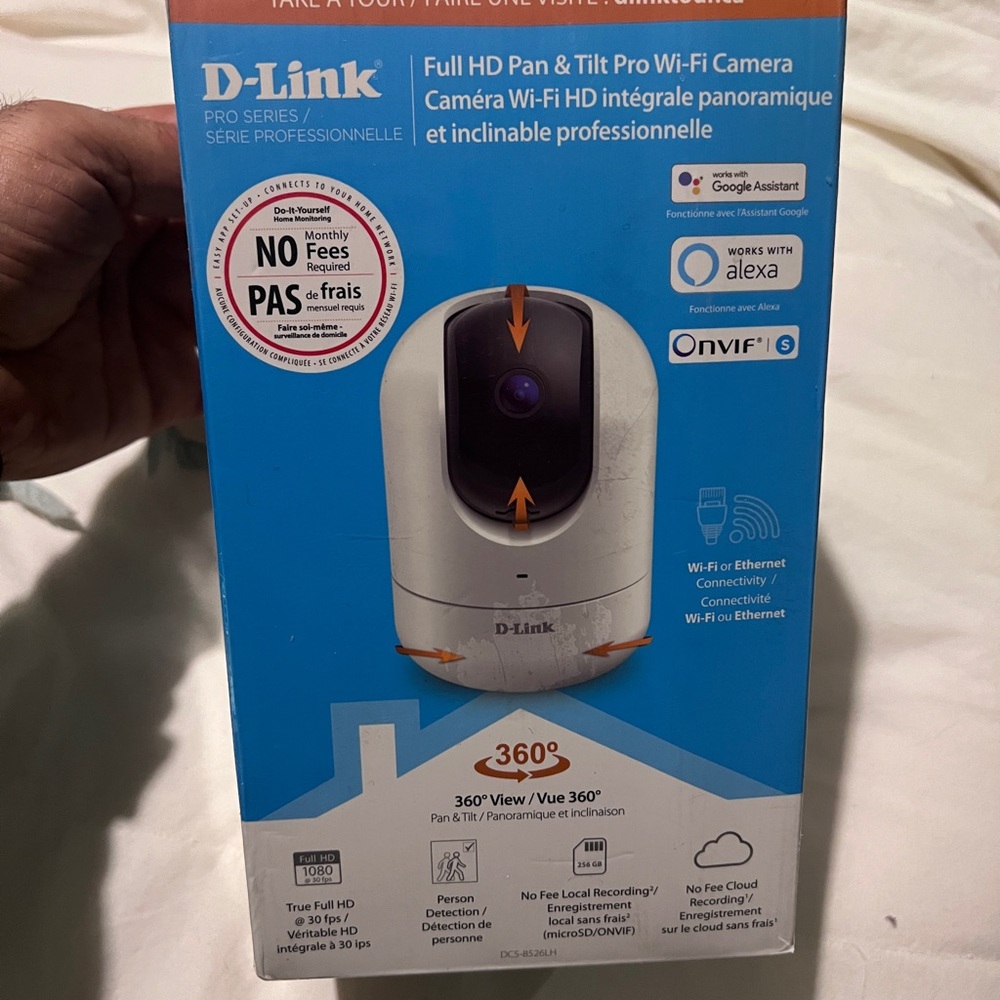 D-Link Pro Series Wi-Fi Network Camera - White and Black